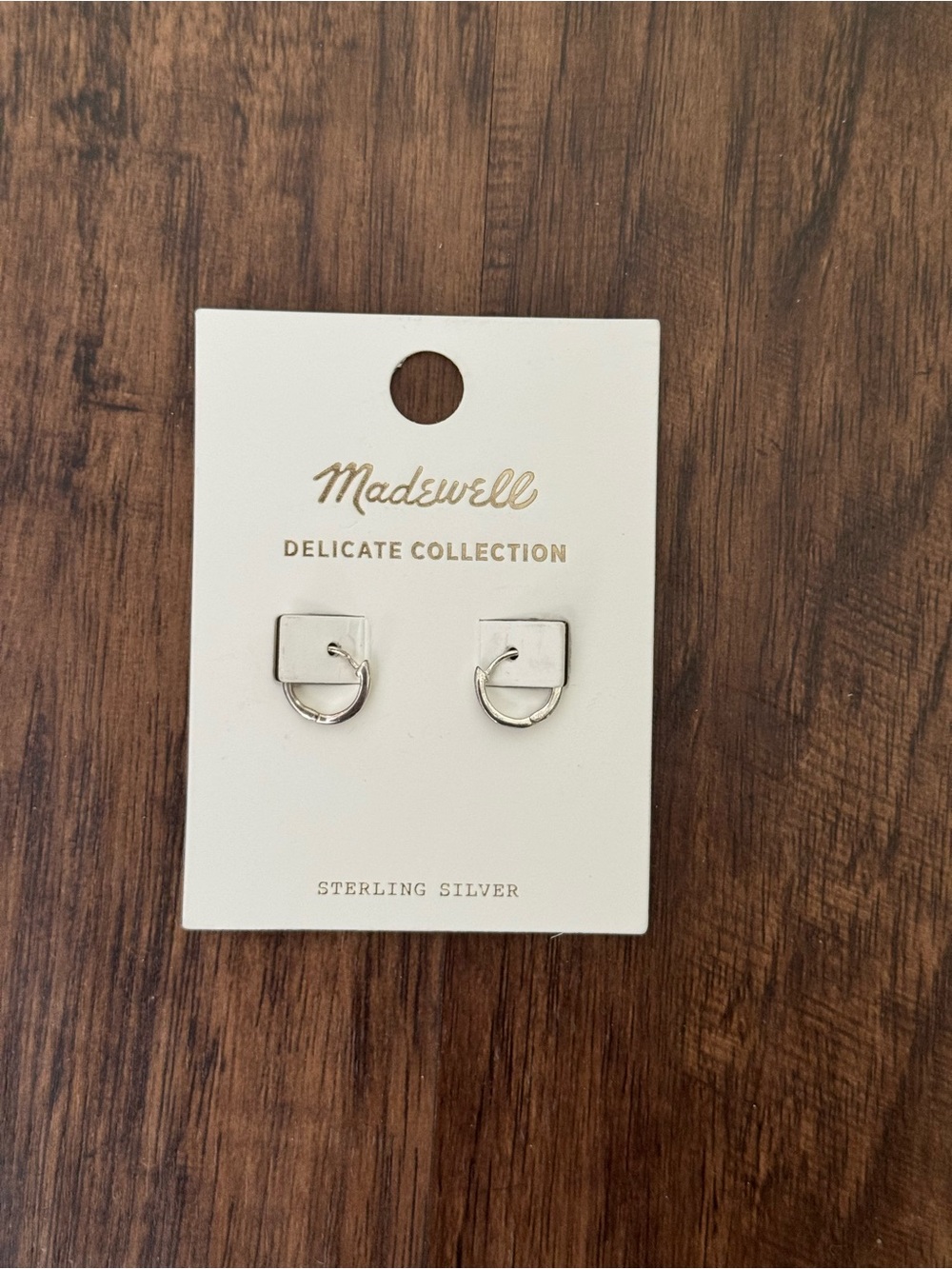 Madewell delicate collection Demi-fine huggie mini hoop earring